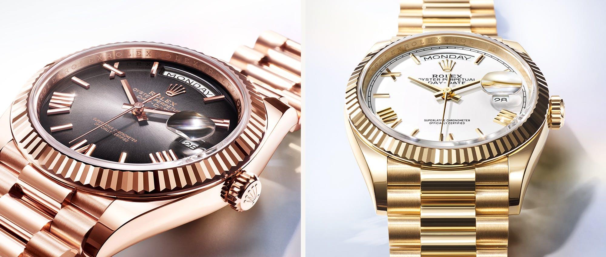 Two Rolex Day Date Watches