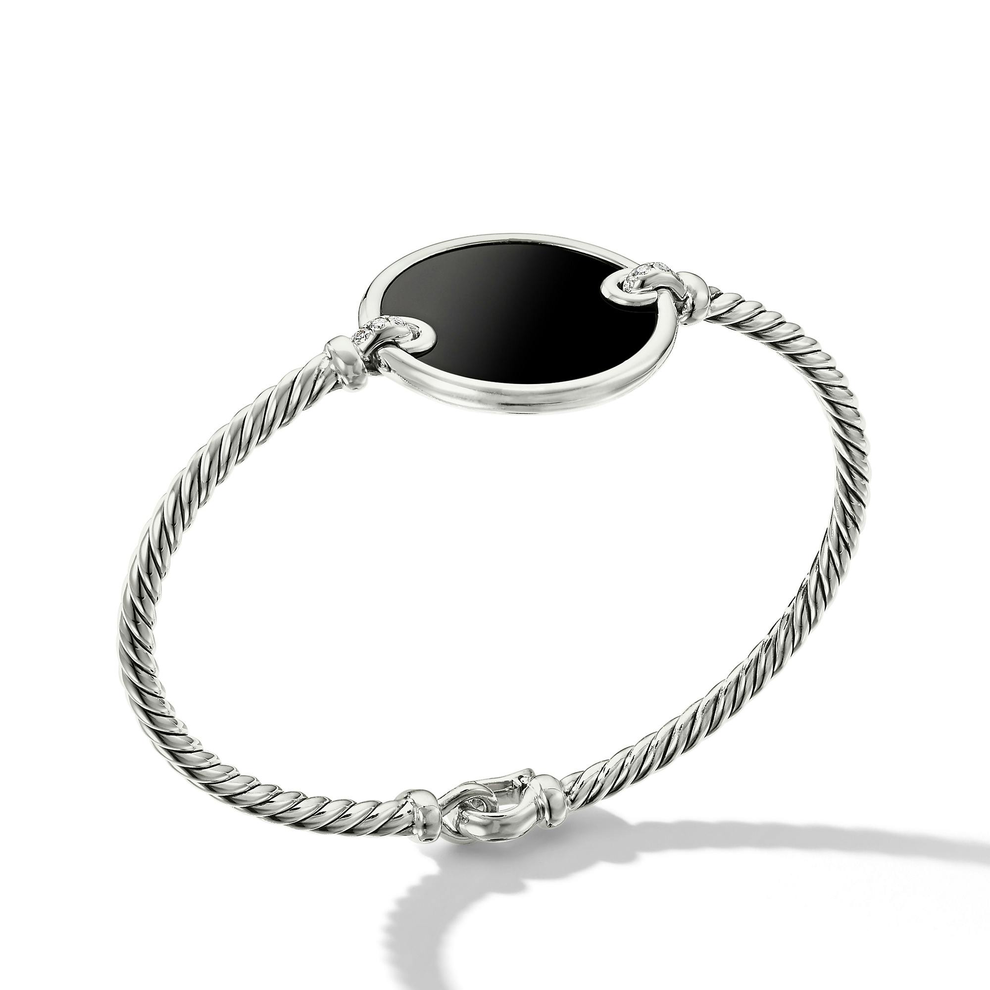 David Yurman DY Elements Bracelet with Black Onyx and Pave Diamonds
