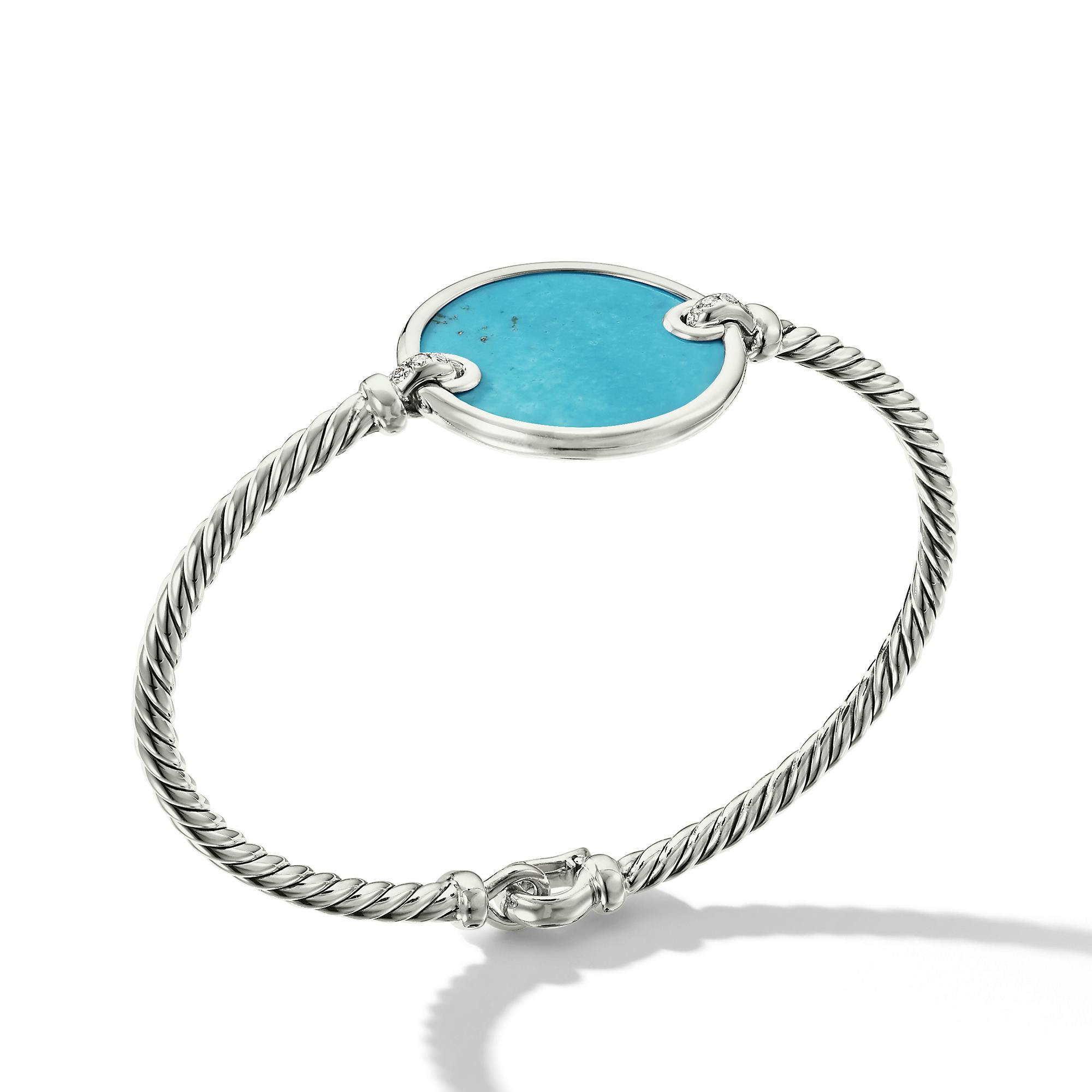 David Yurman DY Elements Bracelet with Turquoise and Pave Diamonds
