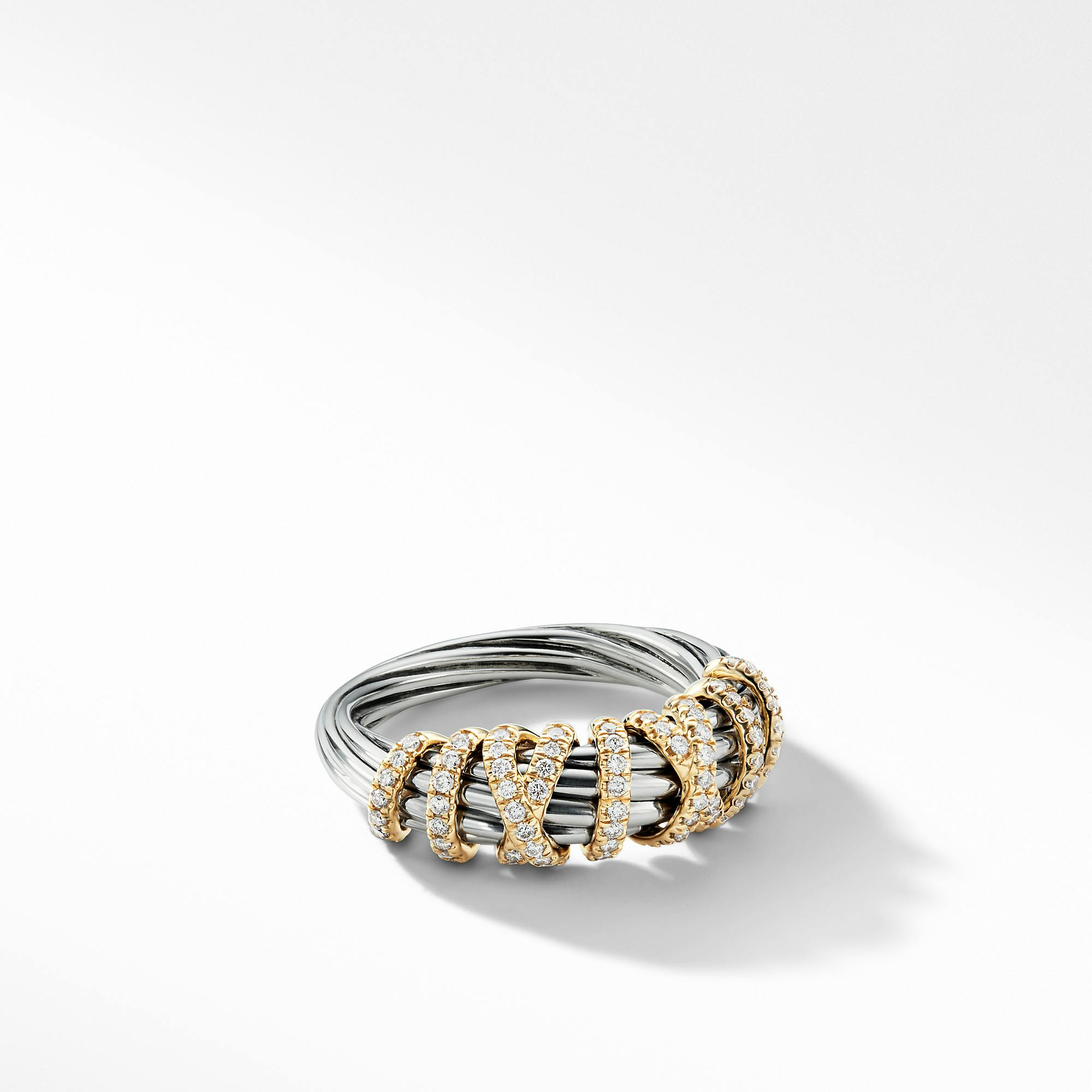 David Yurman Helena Ring with Diamonds and 18K Gold, 8mm