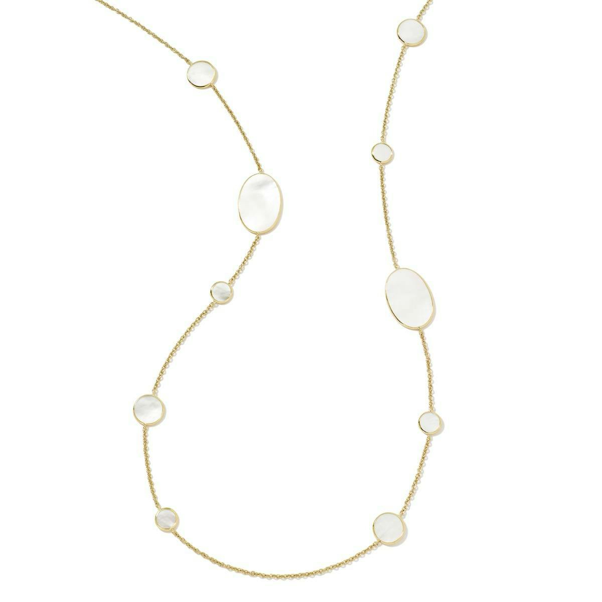 Ippolita Yelow Gold Mother of Pearl Station Necklace