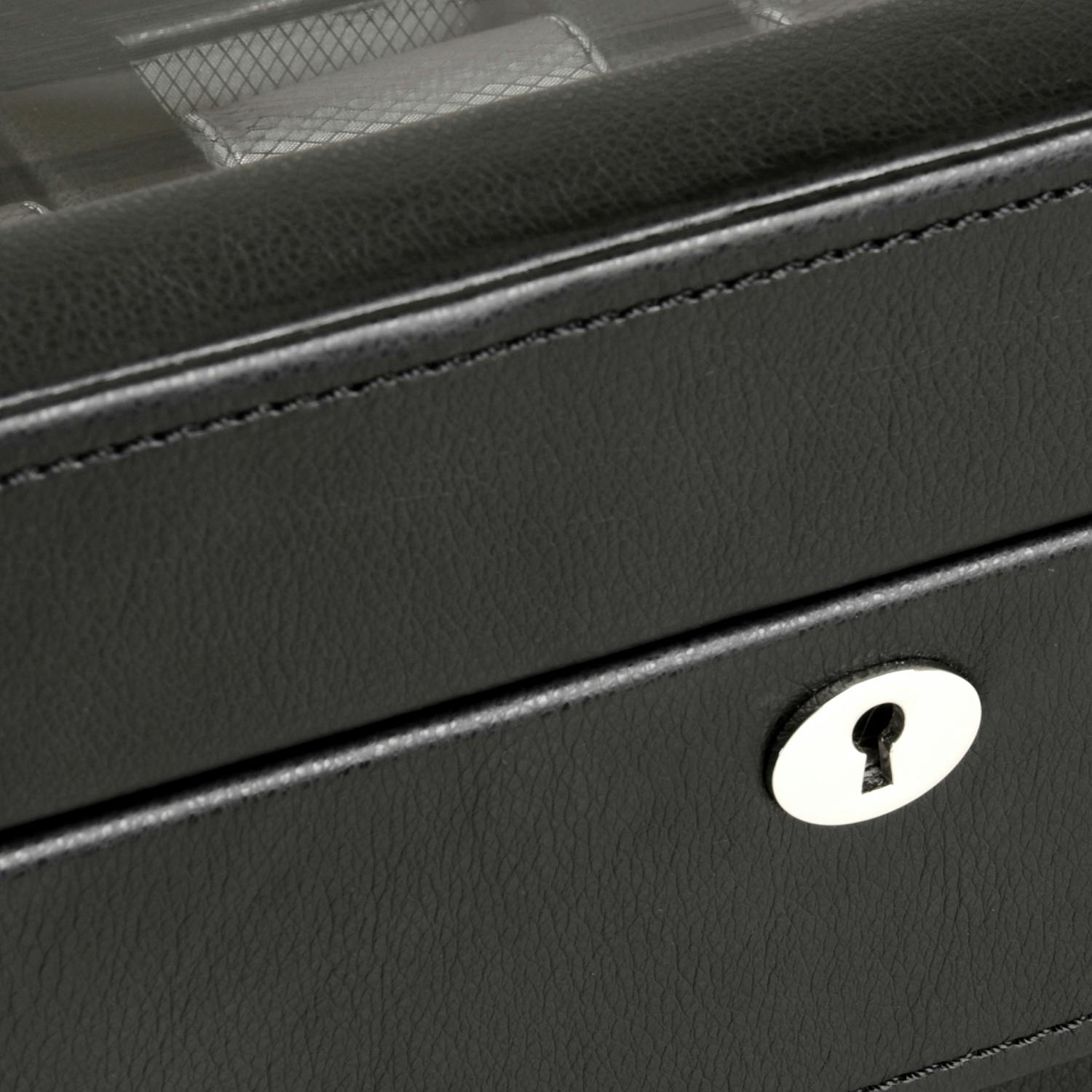Black Windsor 10 Piece Watch Box with Drawer | Detail View 2