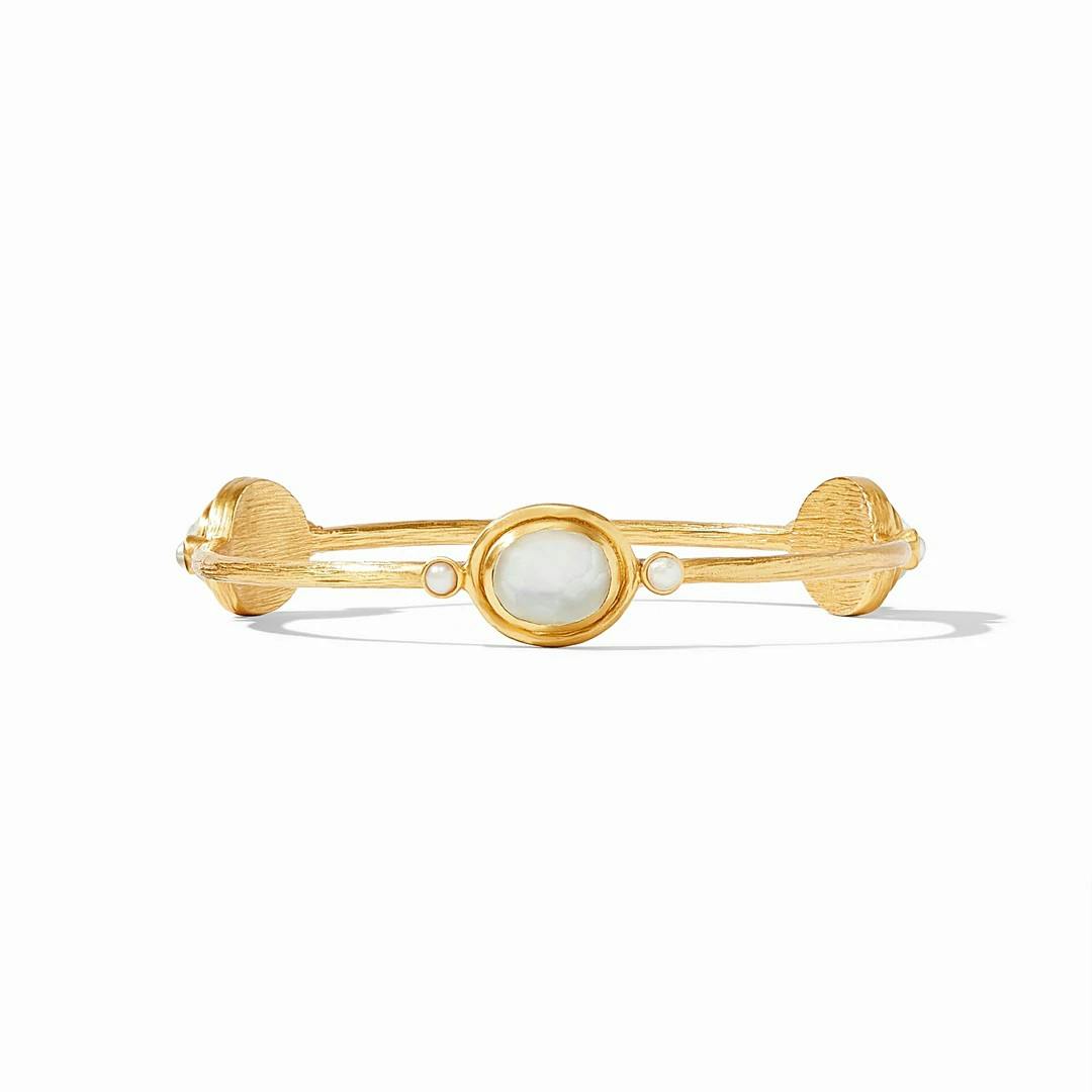 Julie Vos Simone Bangle in Iridescent Clear Crystal