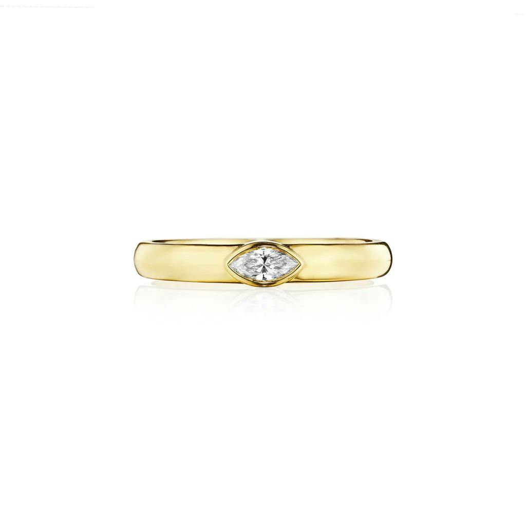 Penny Preville Yellow Gold Marquise Bezel-Set Diamond Band
