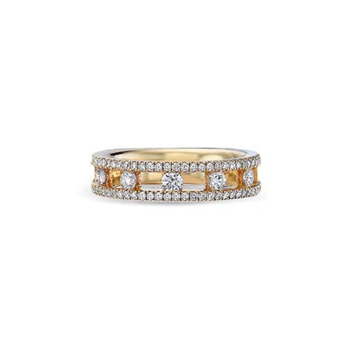 Charles Krypell Yellow Gold Diamond Air Band 0