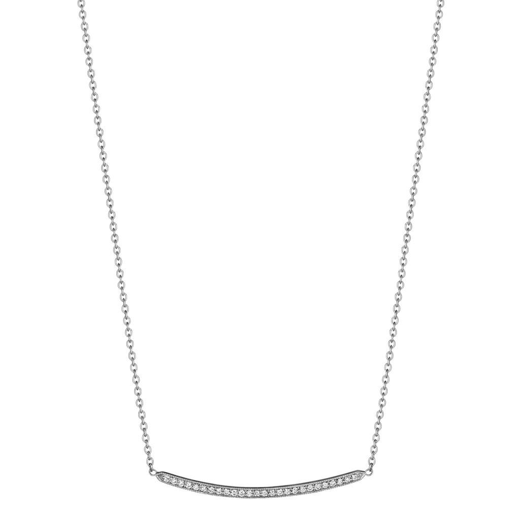 Penny Preville White Gold Diamond Petite Forever Bar Necklace 0