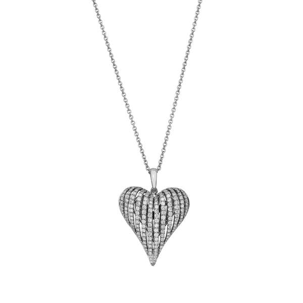 Charles Krypell Small Diamond Angel Heart Necklace 0