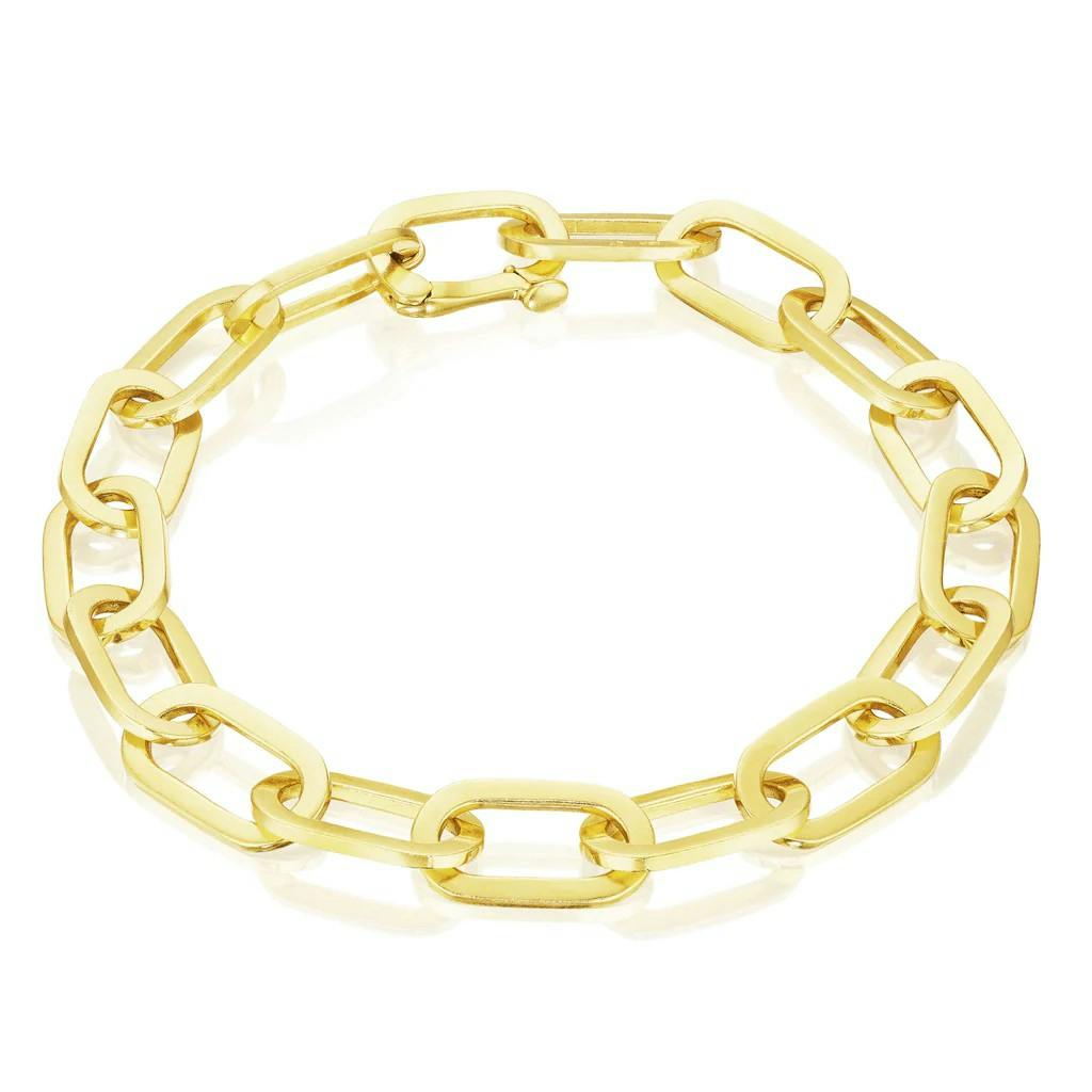 Penny Preville Yellow Gold Flat Link Bracelet 0