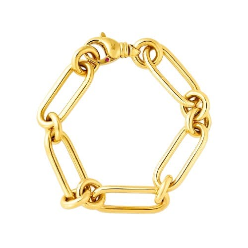 Roberto Coin Designer Gold 8" Round and Oval Link Bracelet 0