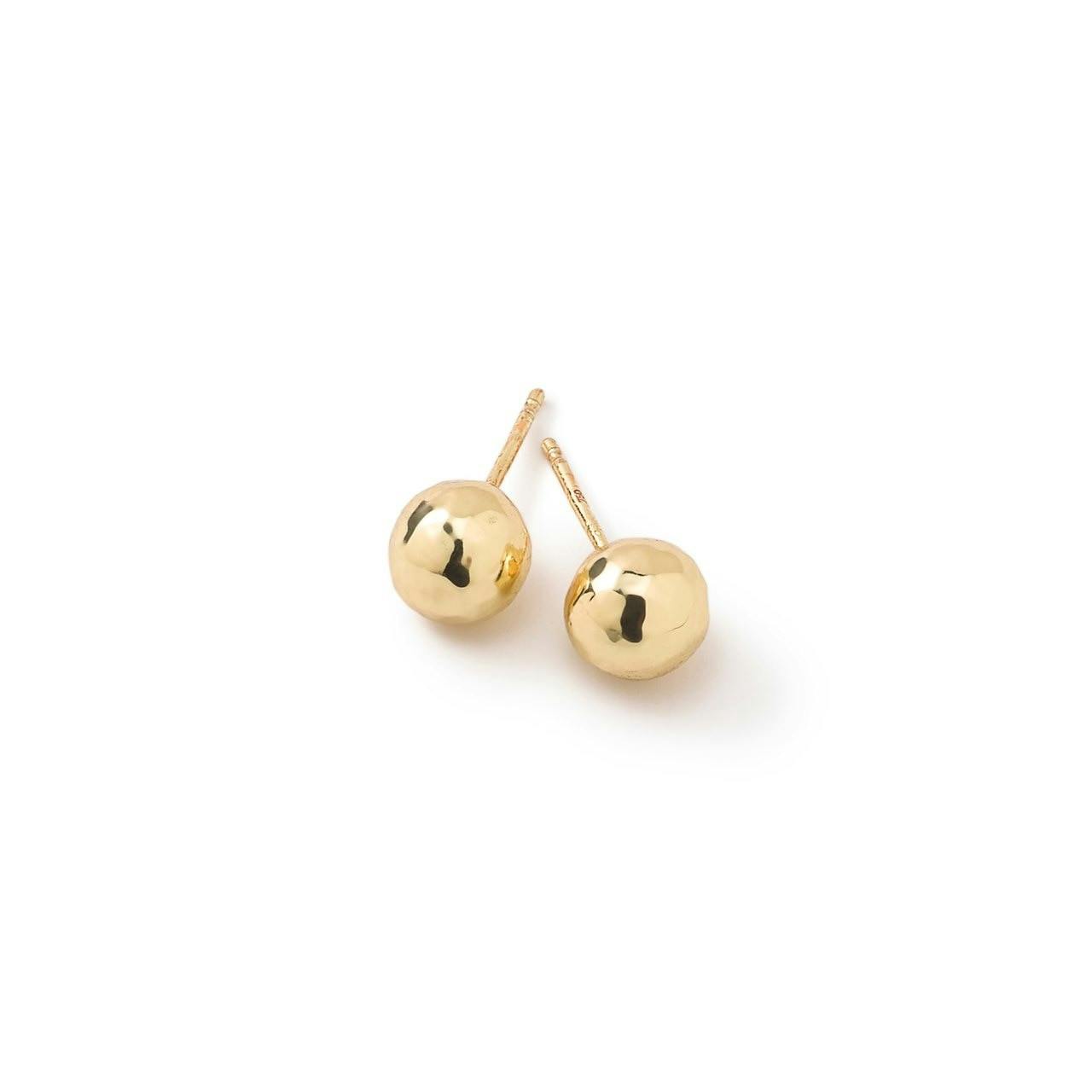 Ippolita Classico Small Hammered Ball Earrings in 18k Yellow Gold 0