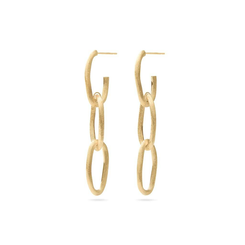 Marco Bicego Jaipur Link Collection 18K Yellow Gold Oval Triple Link Earrings
