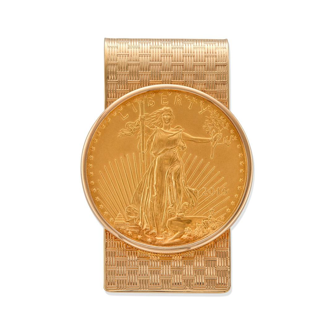 Yellow Gold 2016 Fifty-Dollar Coin Money Clip