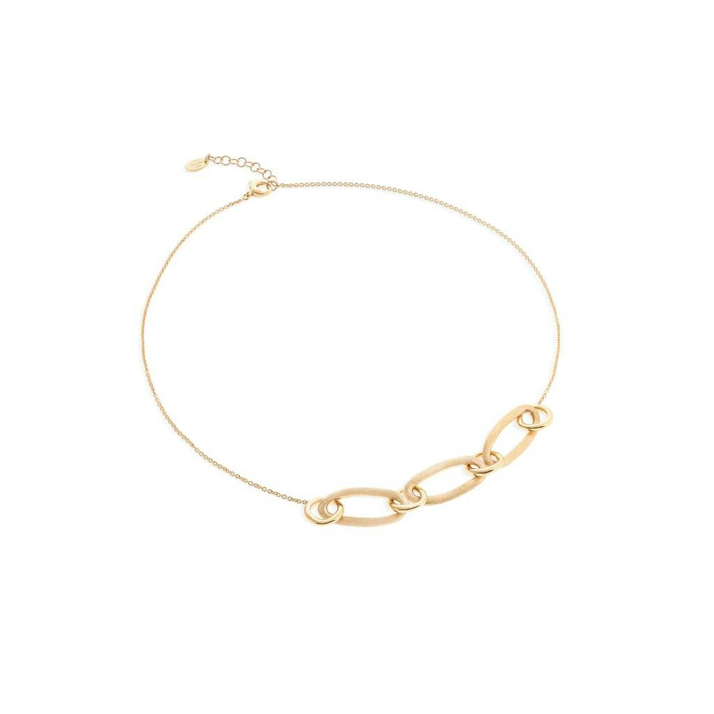 Marco Bicego Jaipur Link Collection 18K Yellow Gold Mixed Link Half Collar Necklace 0