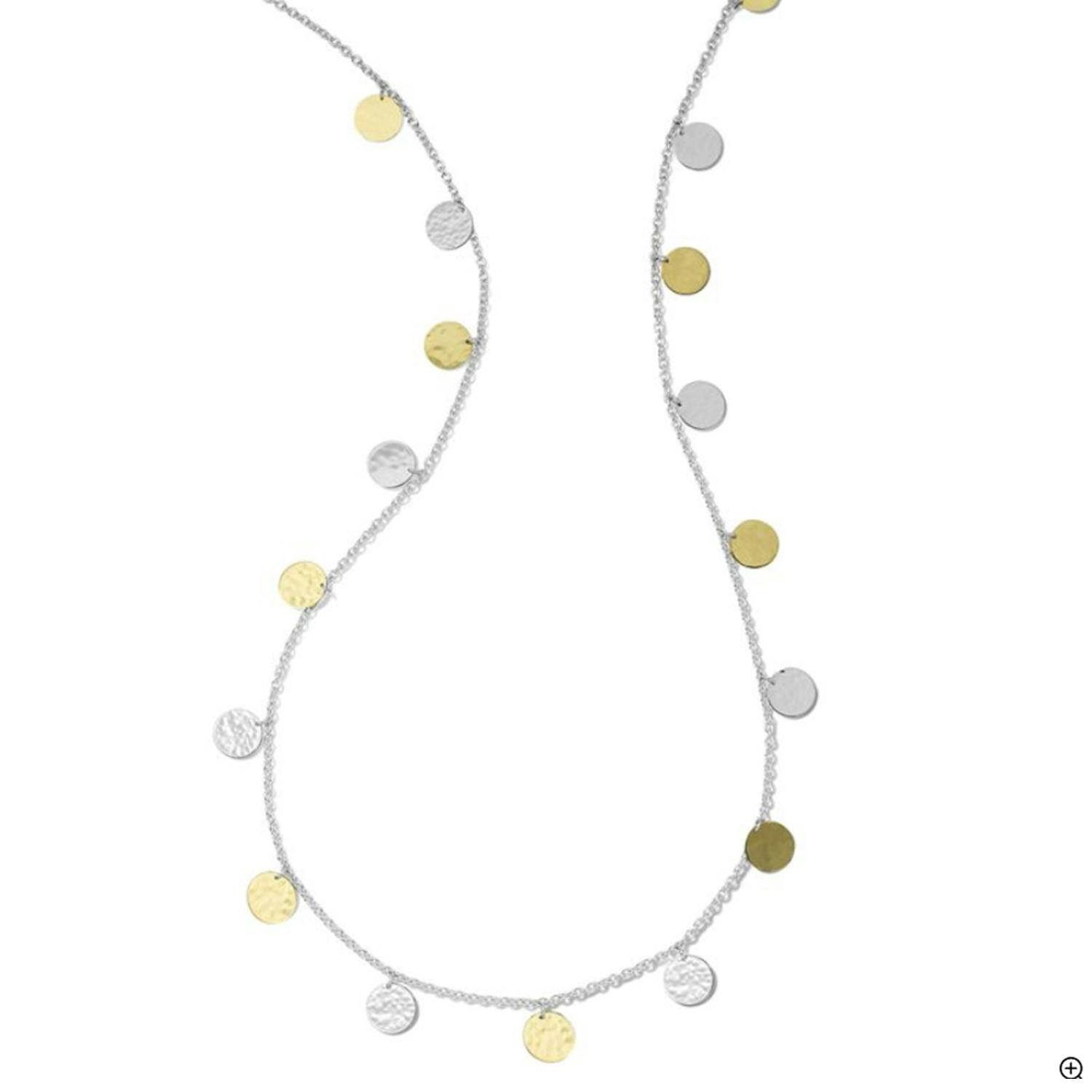 Ippolita Sterling Silver & Yellow Gold Chimera Classico Round Disc Drop Necklace 0