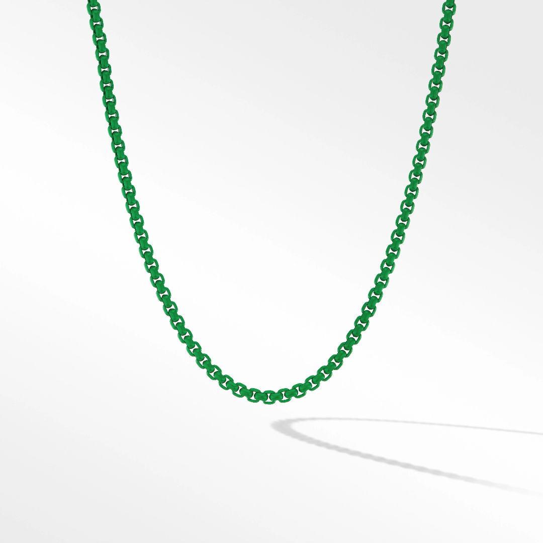 David Yurman Bel Aire Chain Necklace in Emerald Green