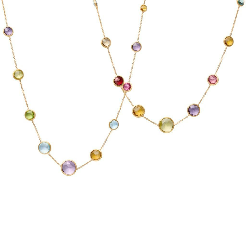 Marco Bicego Jaipur Color Collection 18K Yellow Gold Mixed Gemstone Long Necklace 0