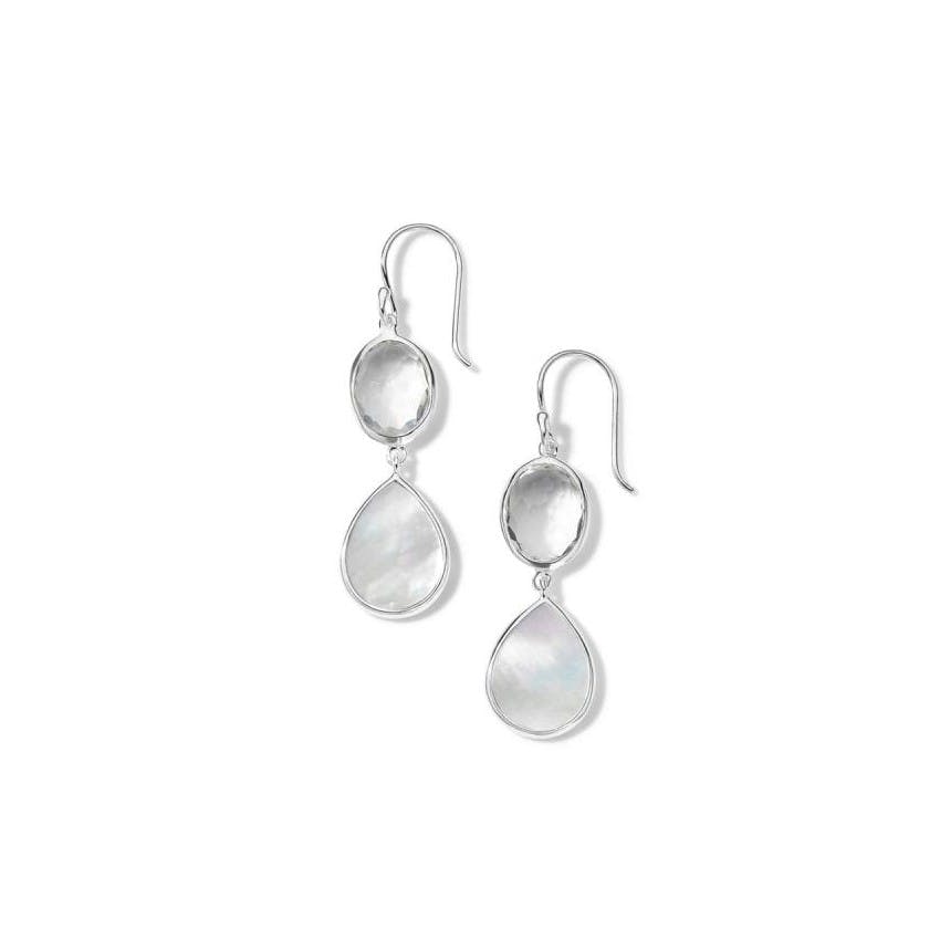 Ippolita Polished Rock Candy Wonderland Rock Crystal and Mother of Pearl Dangle Earrings 0