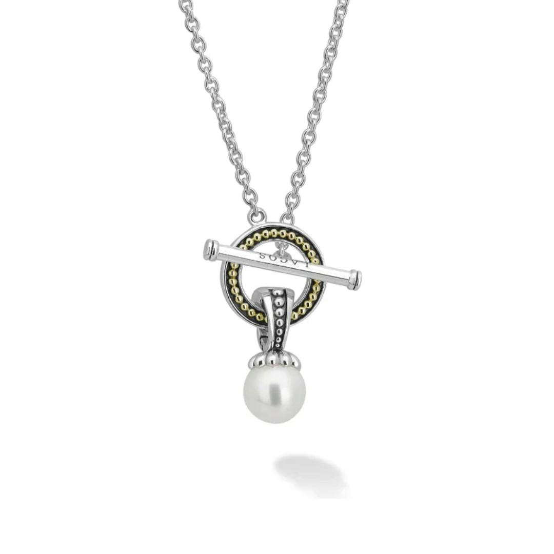 Lagos Luna Pearl Toggle Pendant Necklace