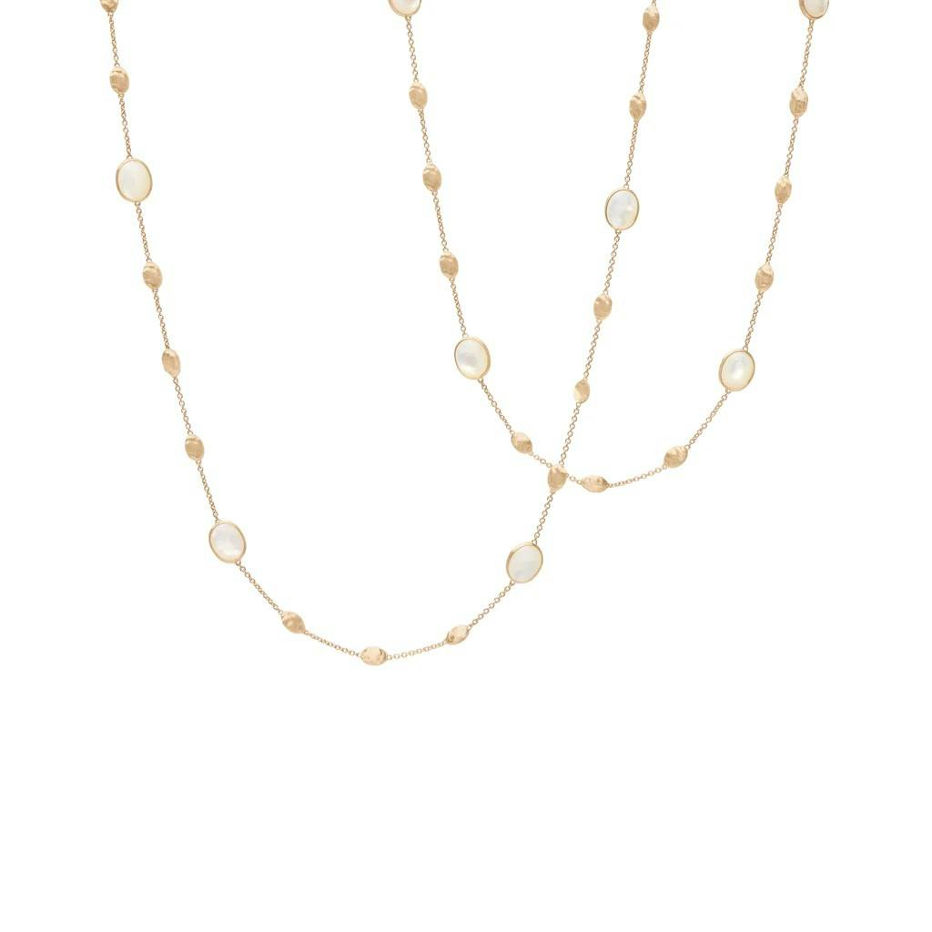 Marco Bicego Siviglia Collection 18K Yellow Gold and Mother of Pearl Long Necklace 0