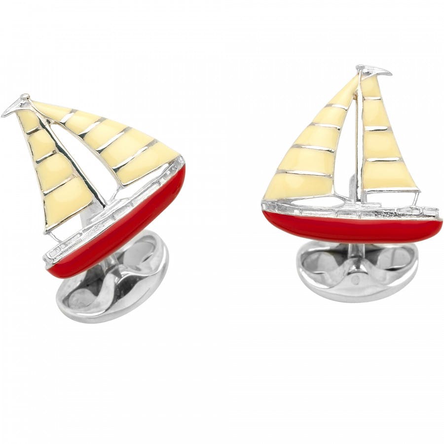 Sterling Silver Yacht Cuff Links 0