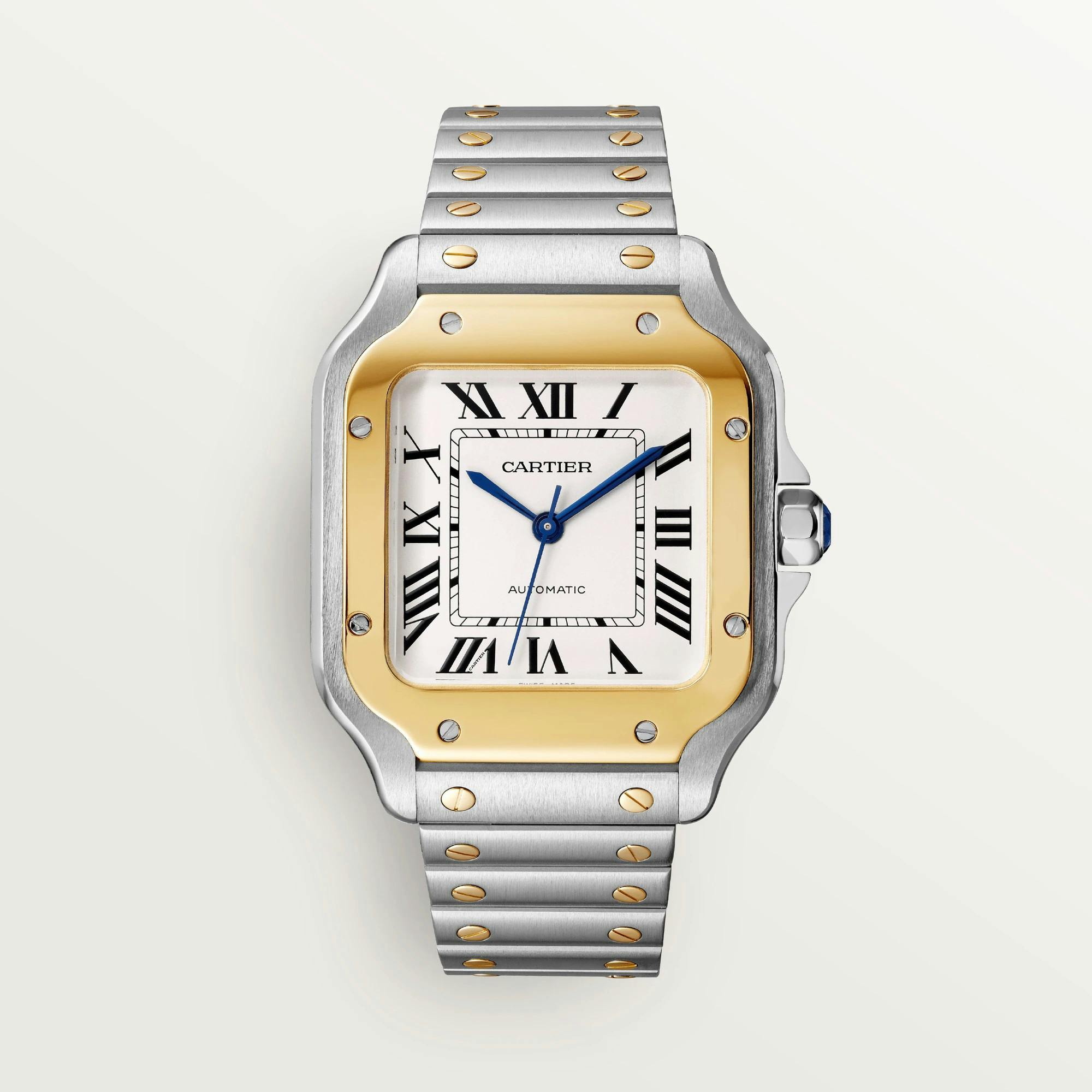 Santos de Cartier Steel and Yellow Gold Watch, medium
