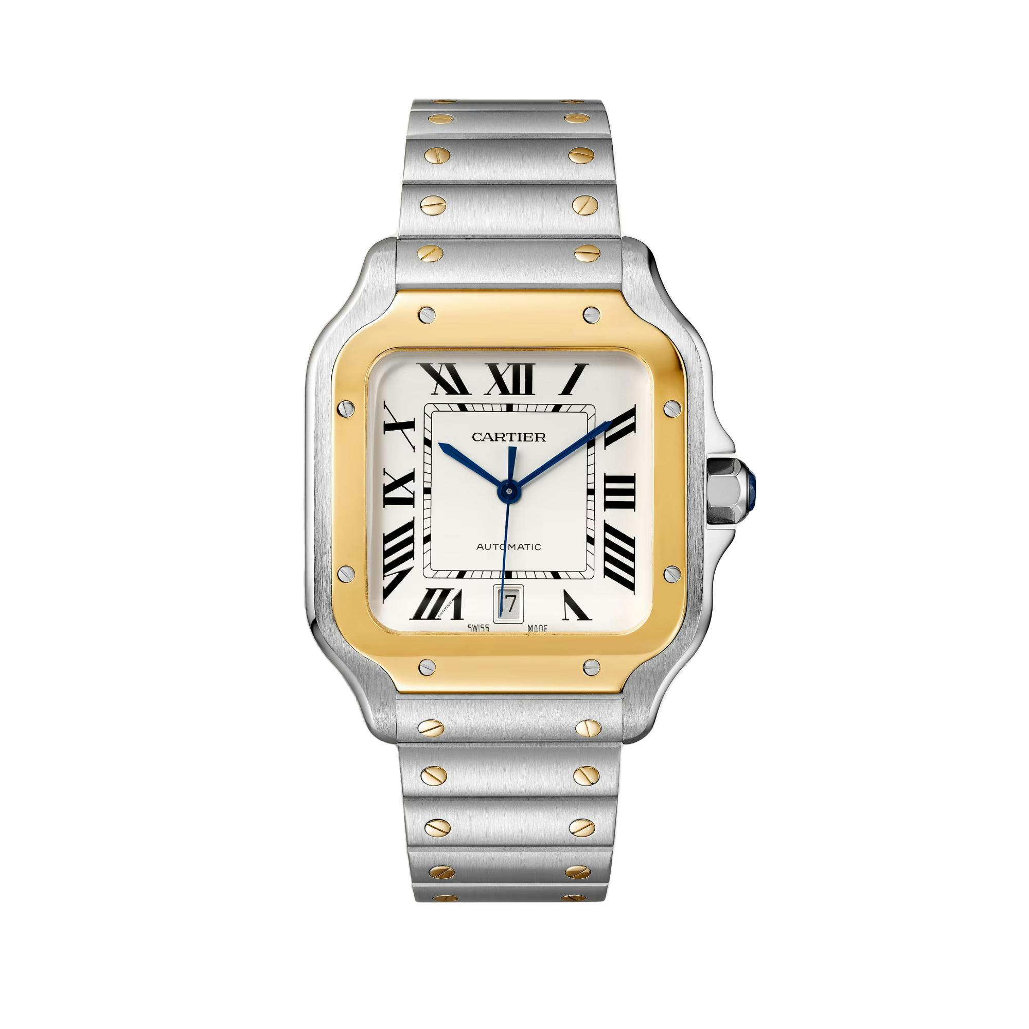 Santos de Cartier Watch with Yellow Gold, large model 0