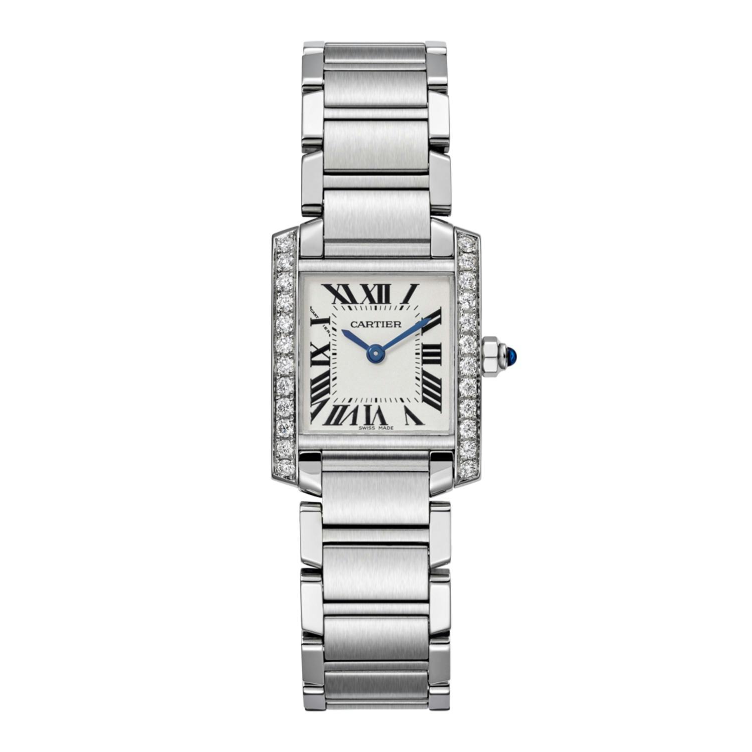 Cartier Tank Francaise Watch with Diamonds, small model