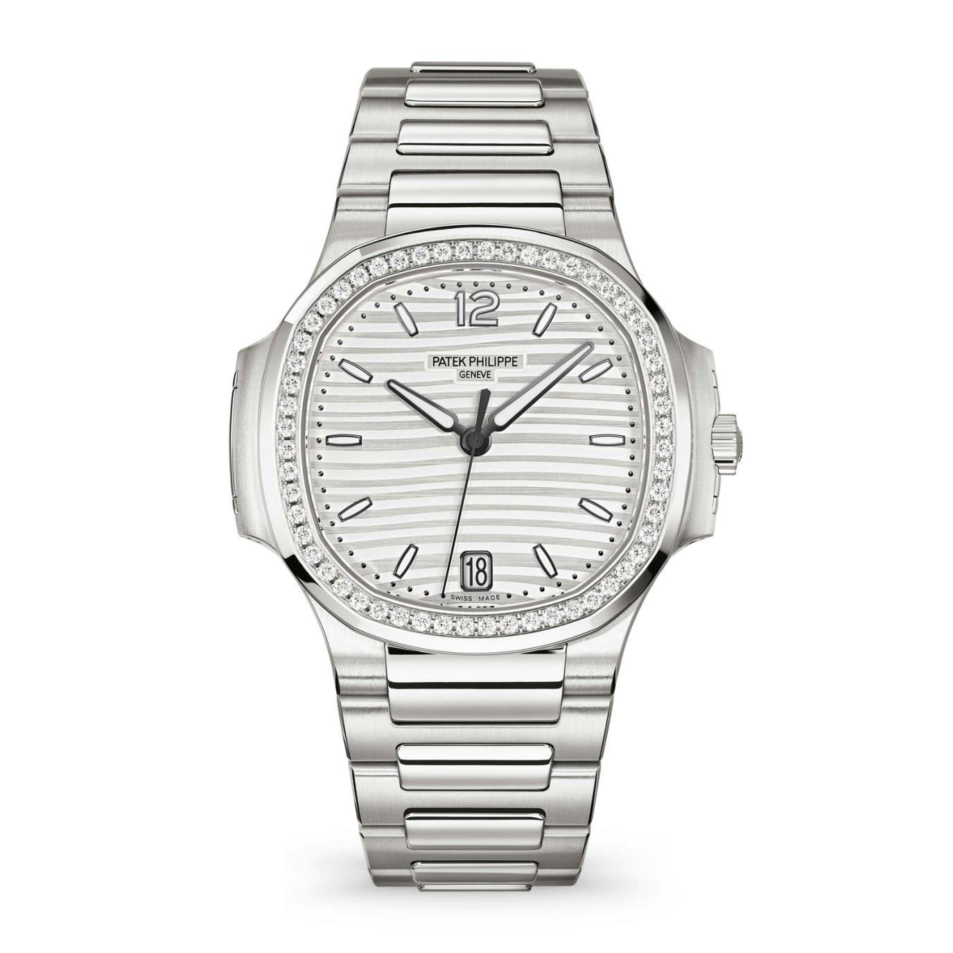 Patek Philippe Nautilus with Silver Dial and Diamonds (7118/1200A)