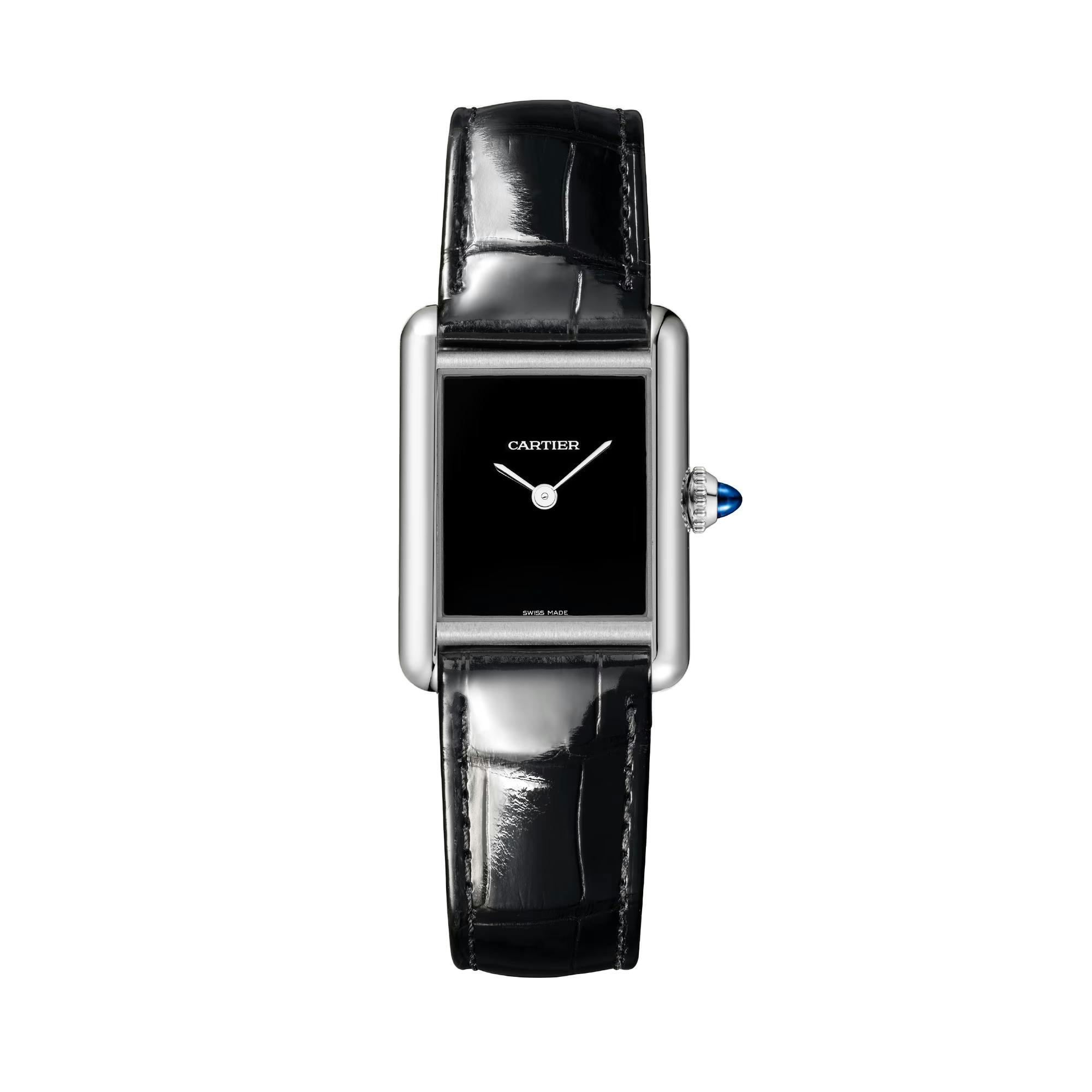 Tank Must de Cartier Watch with Black Dial, small model 0