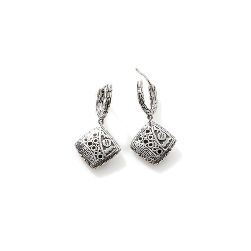 John Hardy Twisted Pave Drop Earrings with Black Sapphires 2