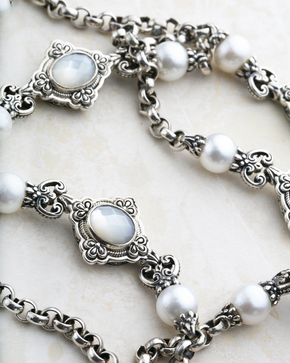 Konstantino Selene Collection Silver Necklace