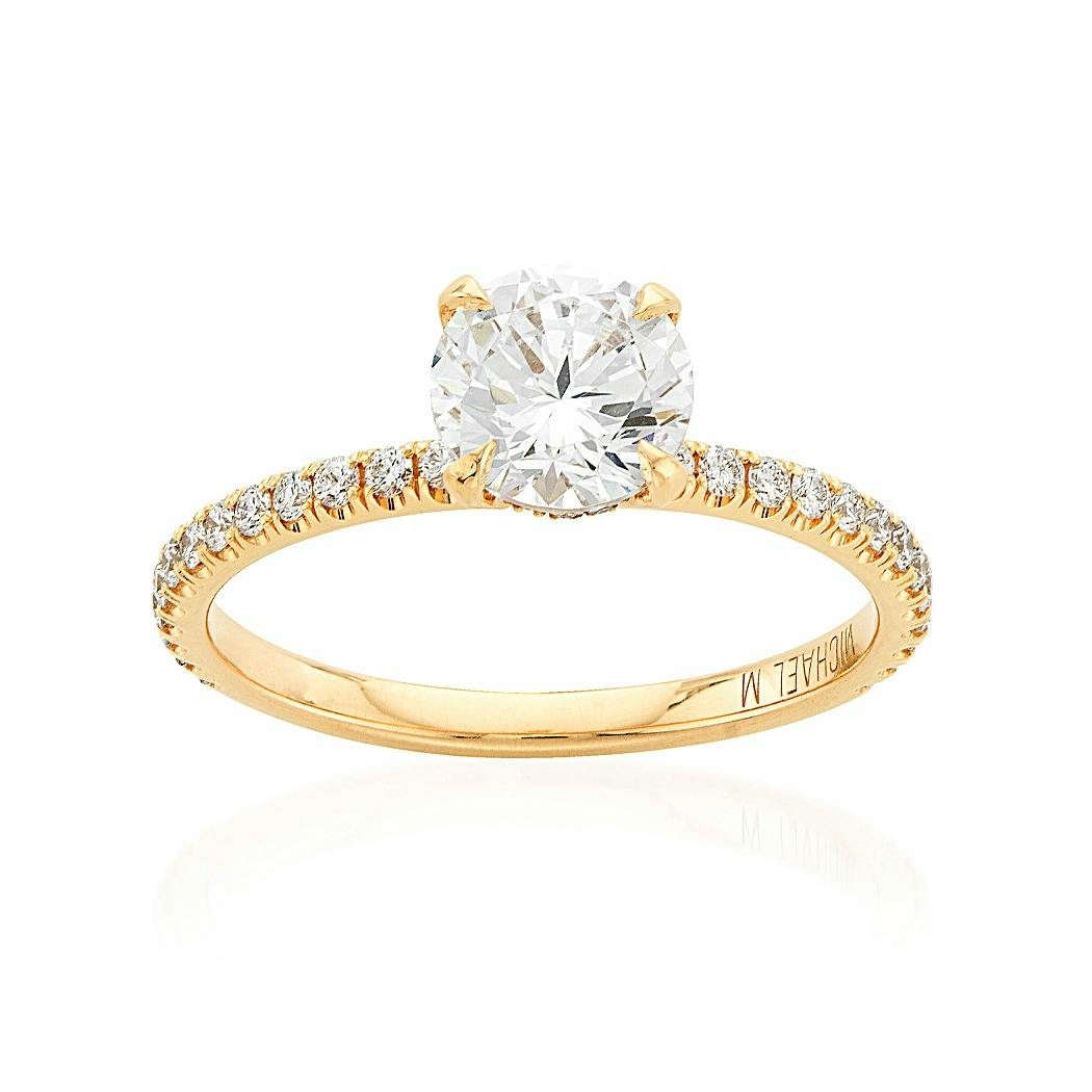 Rose Gold & Round Diamond Engagement Ring Setting