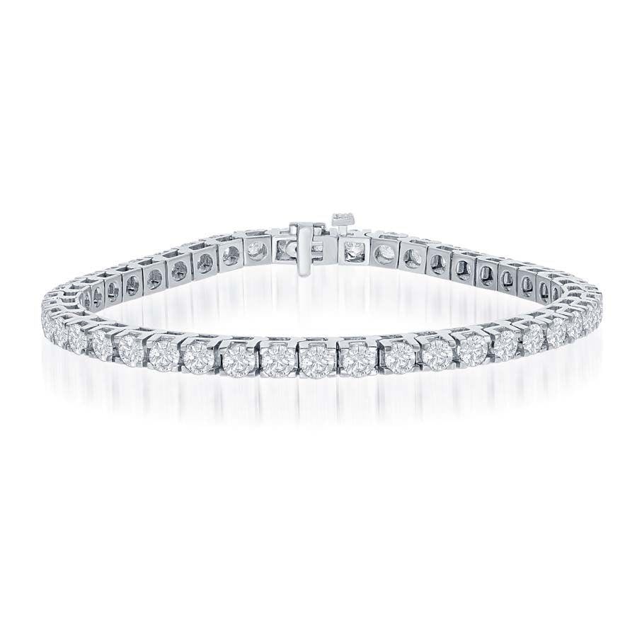 Round Diamond Line Bracelet Collection