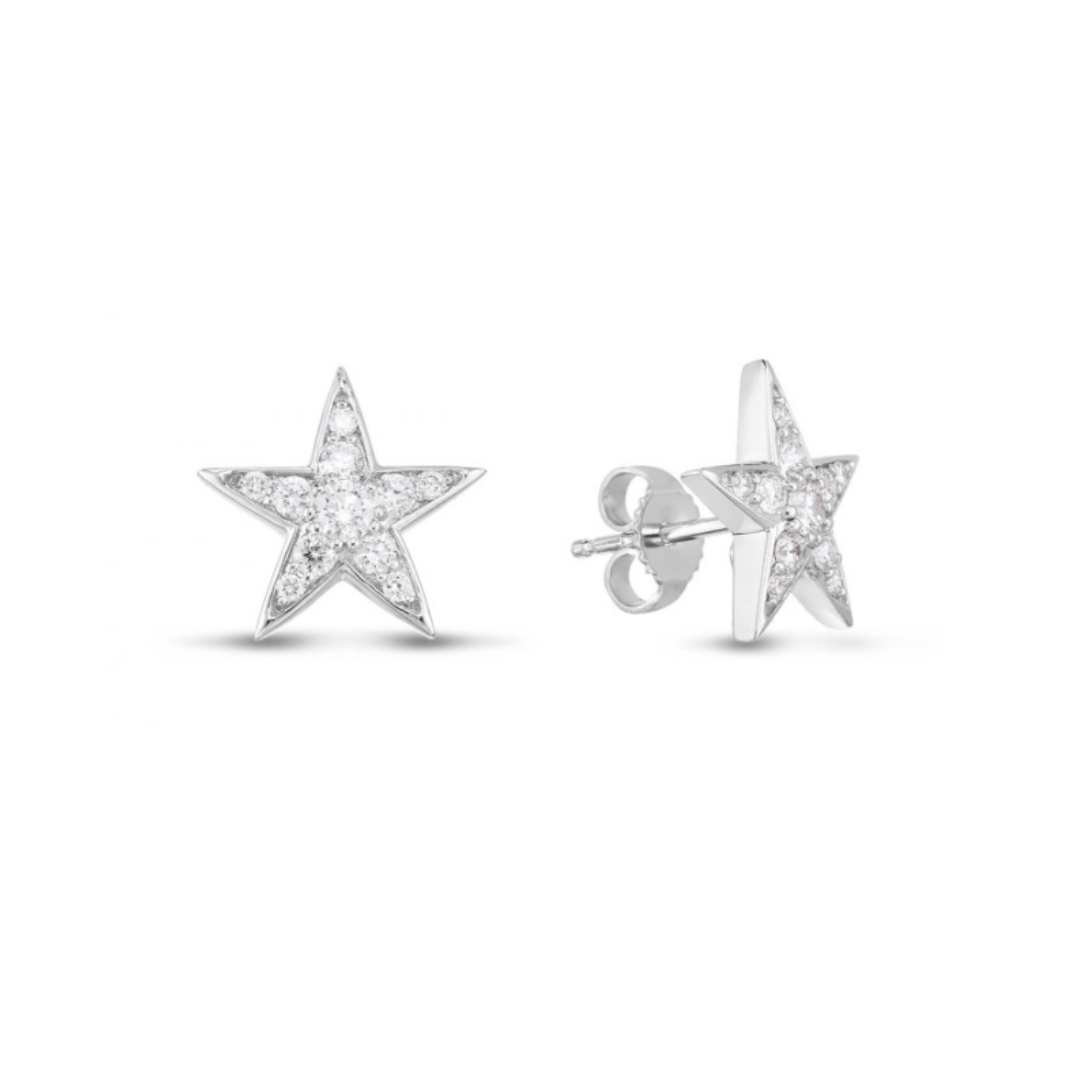 Roberto Coin Tiny Treasures Diamond Star Earrings 0