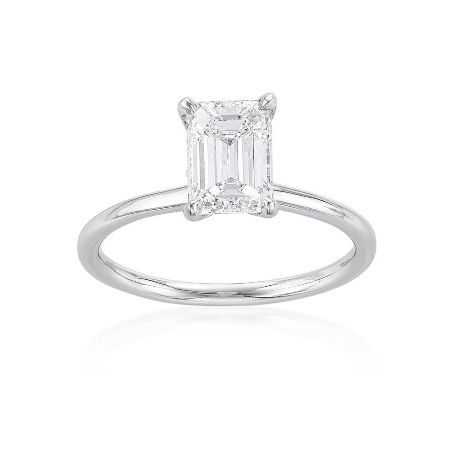 1.51 CT Emerald Cut Diamond Engagement Ring