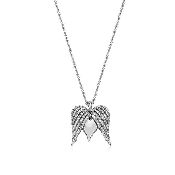 Charles Krypell Small Diamond Angel Heart Necklace 1