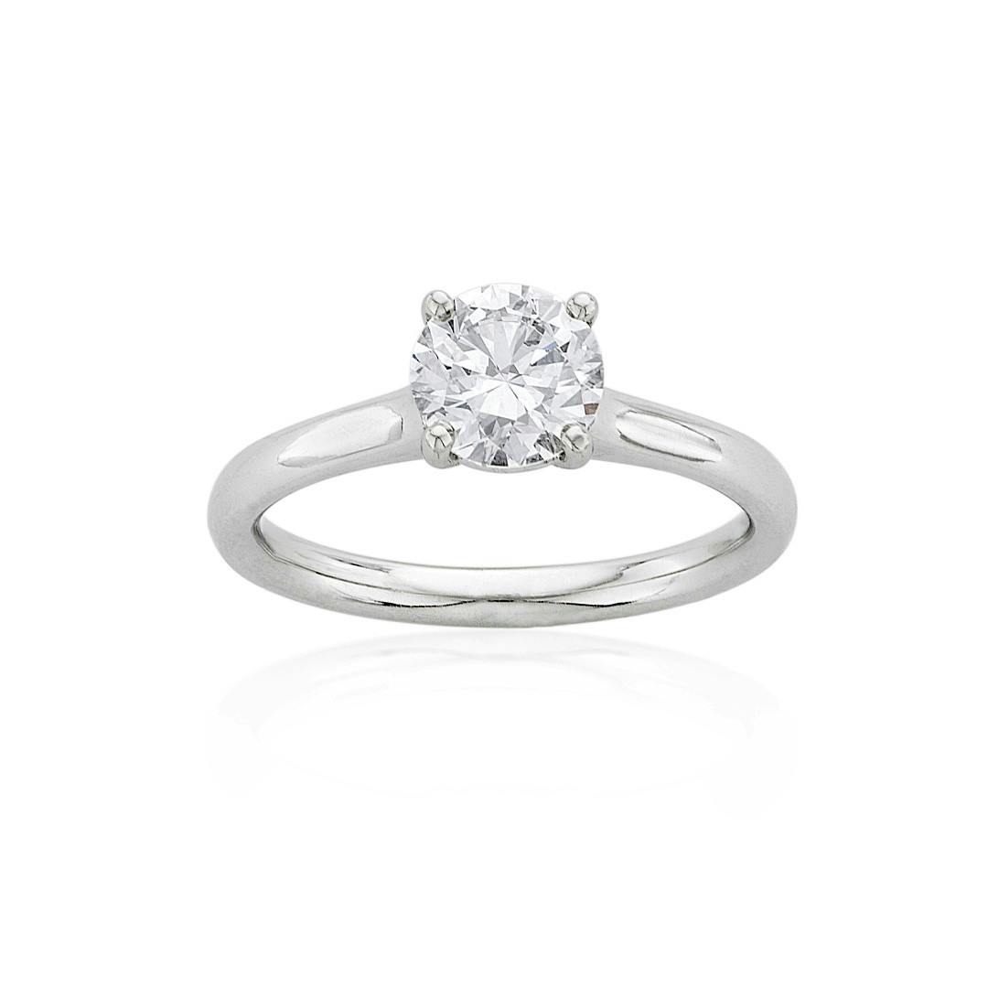 1.00ct Round E-VS1 Solitaire Diamond Engagement Ring
