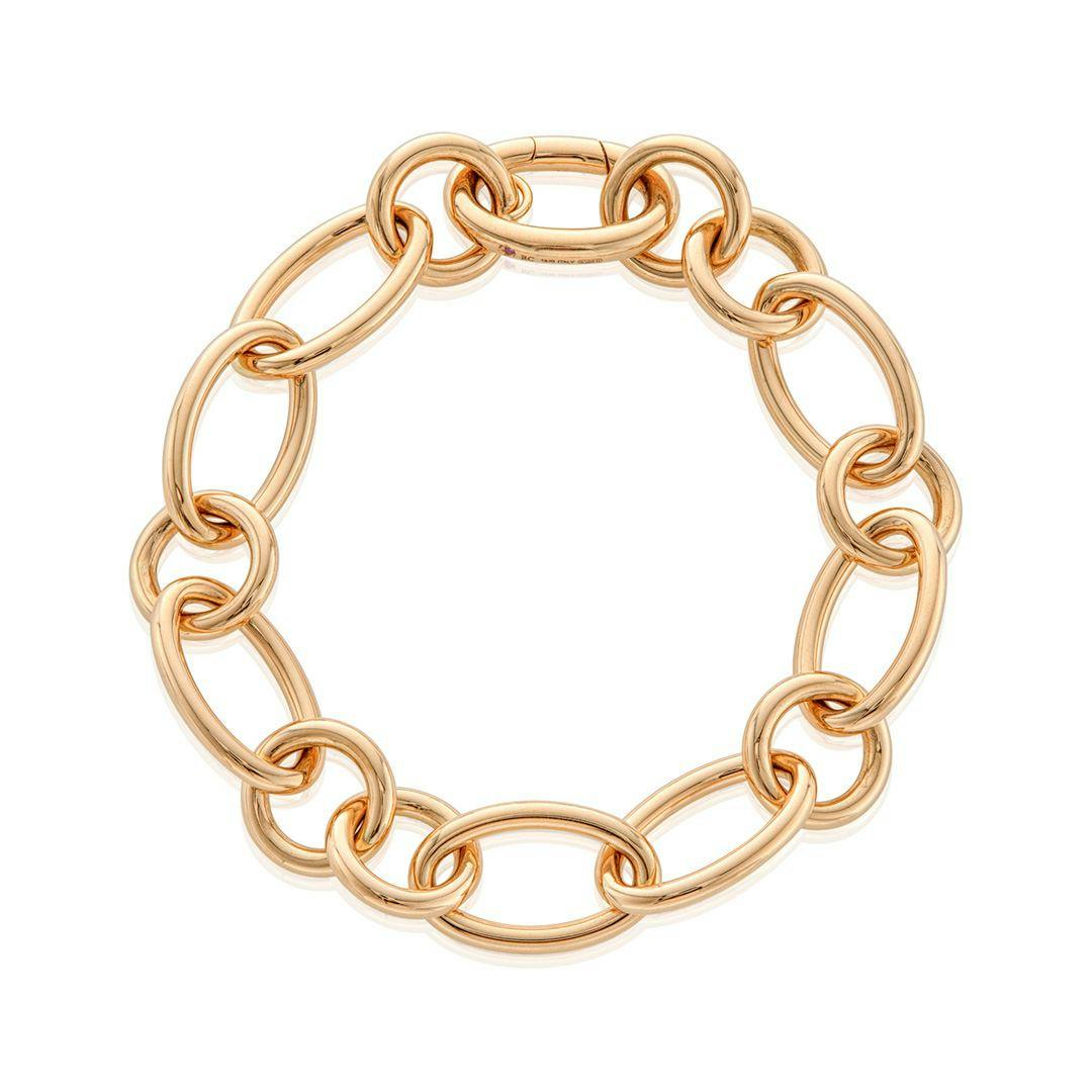 Roberto Coin Designer Gold 8" Round and Oval Link Bracelet 0