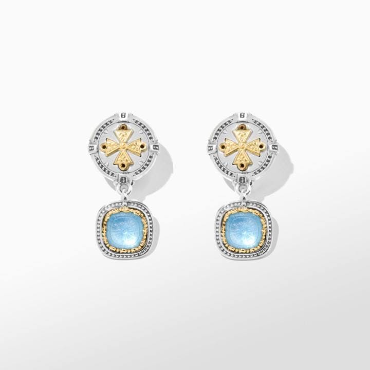 Konstantino Dome Collection Spinel Doublet Drop Earrings 2