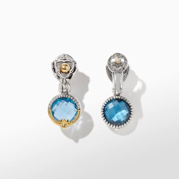 Konstantino Anthos Collection Blue Spinel Circle Drop Earrings 2