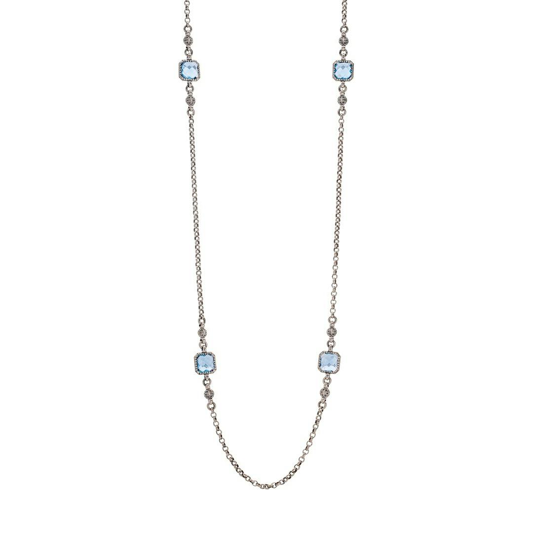 Konstantino Anthos Collection Blue Spinel Station Necklace