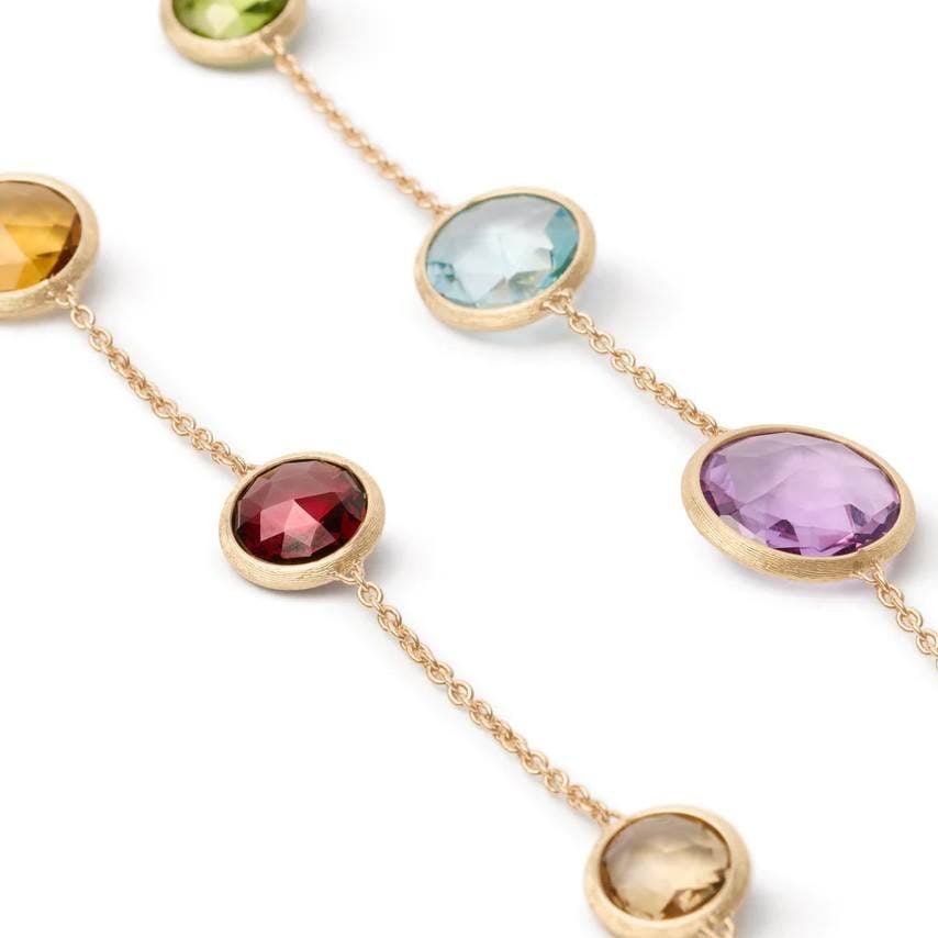 Marco Bicego Jaipur Color Collection 18K Yellow Gold Mixed Gemstone Long Necklace 1