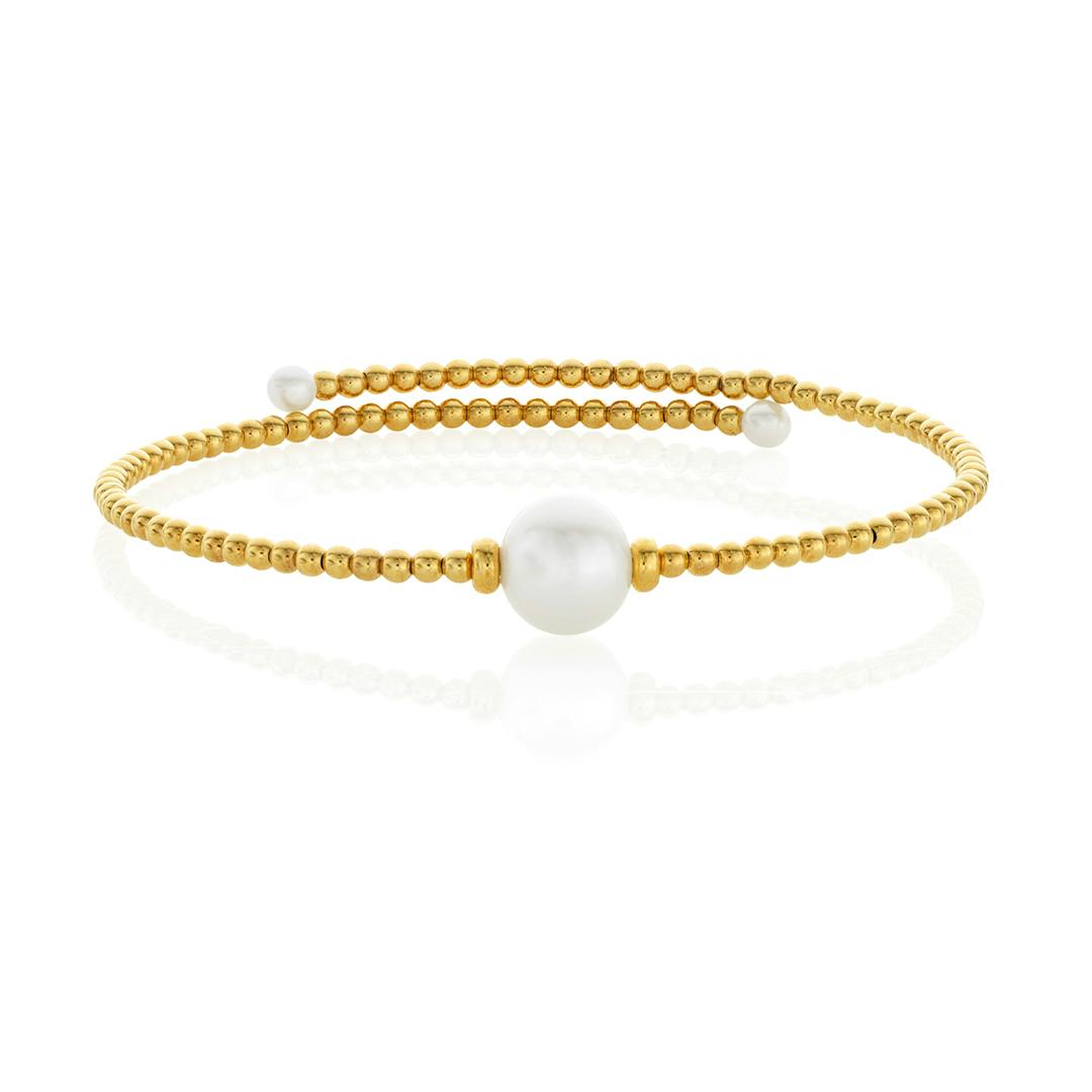 Beaded Wrap Bracelet with Freshwater Pearl