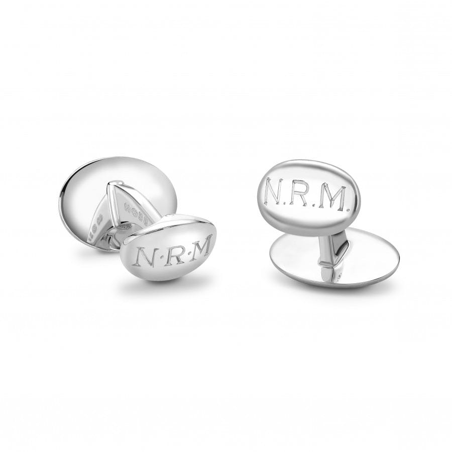 Sterling Silver Trumpet Cuff Links 1