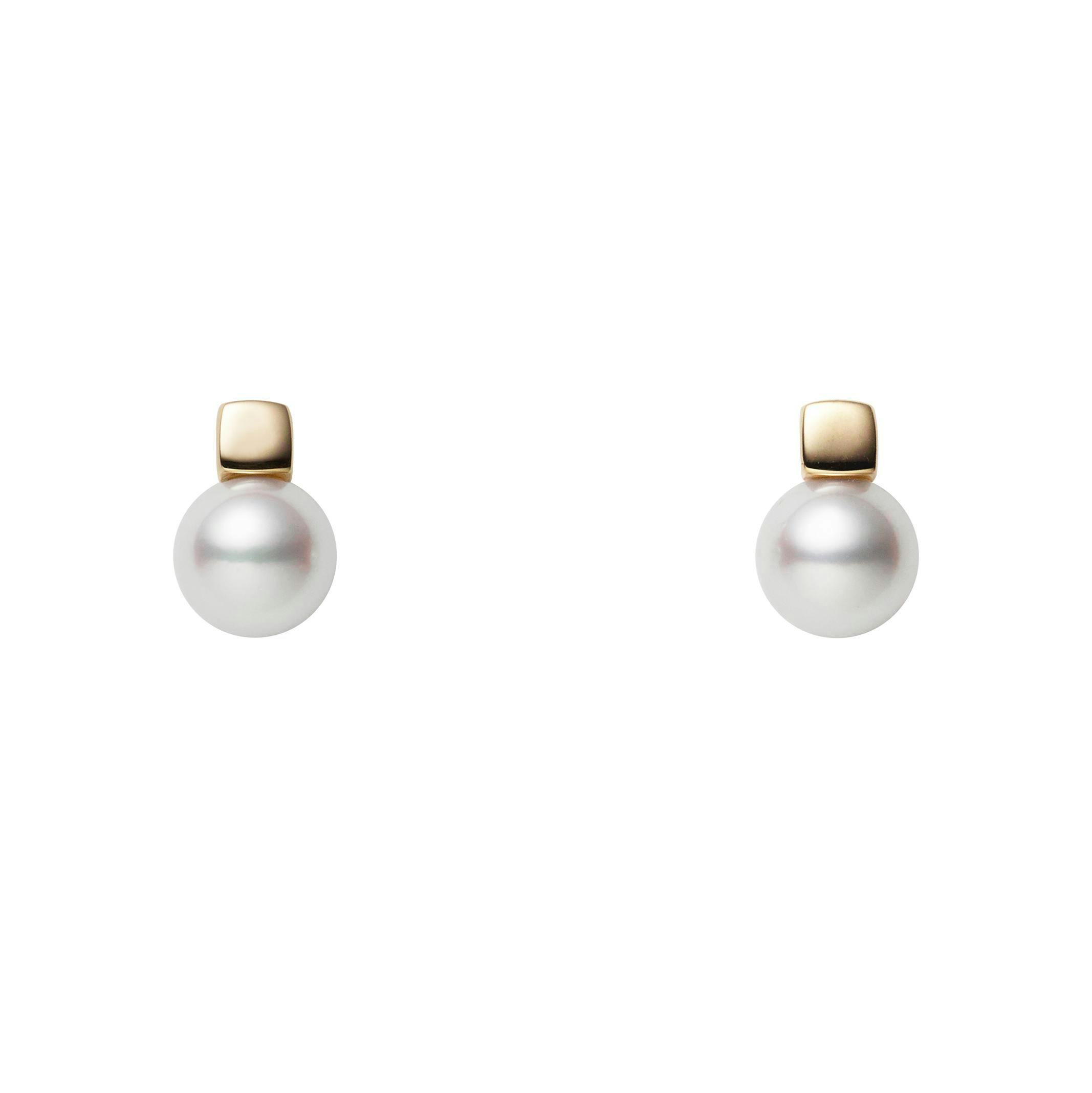 Mikimoto pearl  earrings | Front View