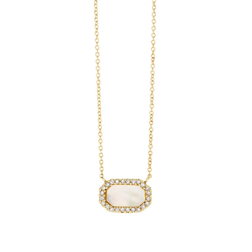 Pave Diamond Octagon Necklace