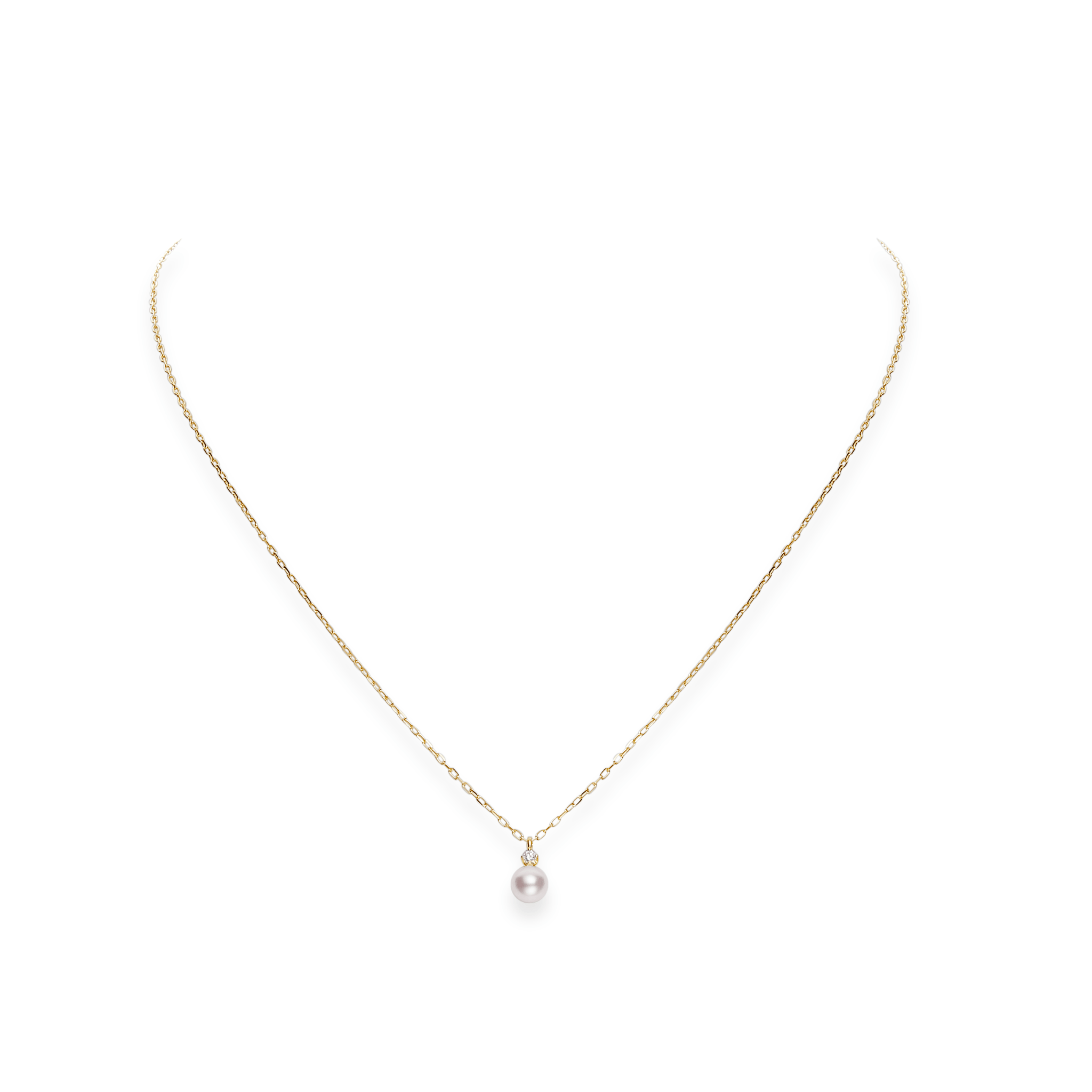 Mikimoto 5.25mm Akoya "A+" Pearl and Diamond Necklace