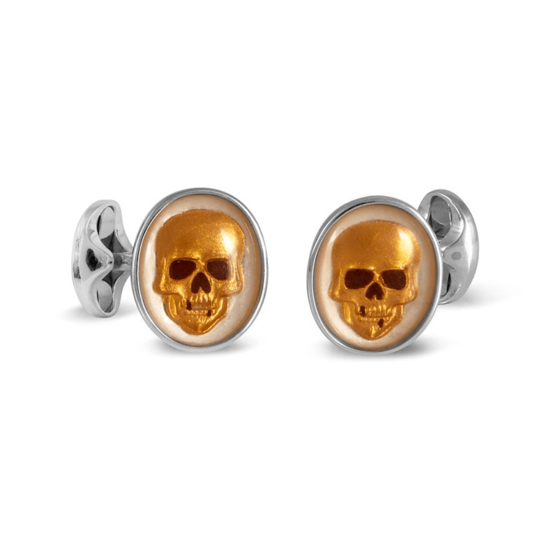 Sterling Silver Skill Cameo Cuff Links 0