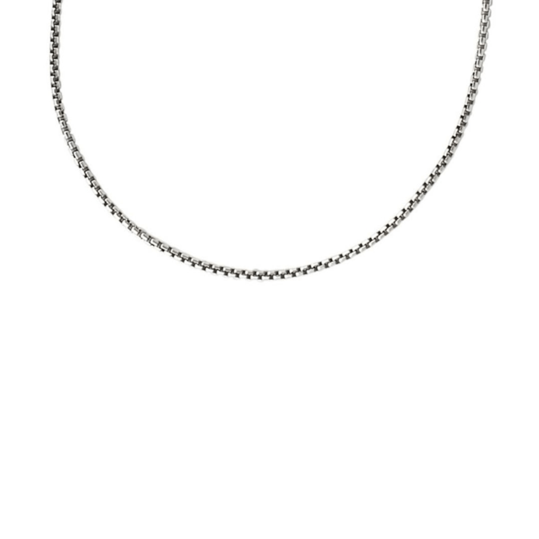 David Yurman Petite Box Chain Necklace with 18k Yellow Gold, 16 inches