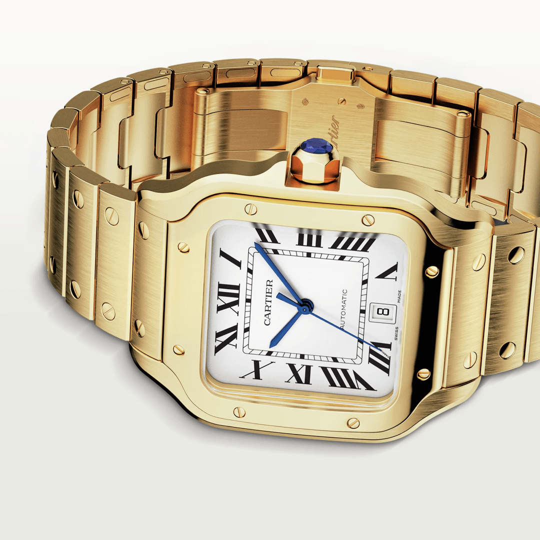 Santos de Cartier Watch in Yellow Gold, large model 1